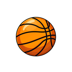 Fototapeta premium Simplified flat art image of a basketball