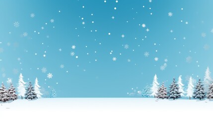 christmas style snowy blue background for text