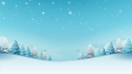 Fototapeta na wymiar christmas style snowy blue background for text