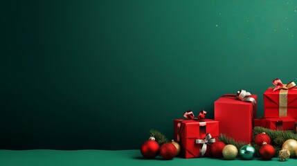 christmas style green background for text