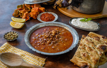 Traditional okra soup of Konya city