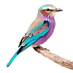 Lilac-breasted Roller on Transparent Background