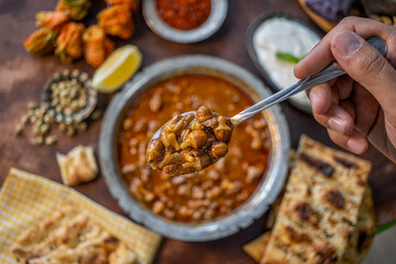 Traditional okra soup of Konya city