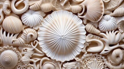 Intricate patterns in a seashell s interior