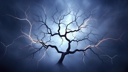 Patterns in nature the fractal branching of a lightning bolt