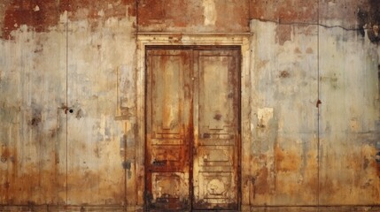 Weathered textures on an abandoned building