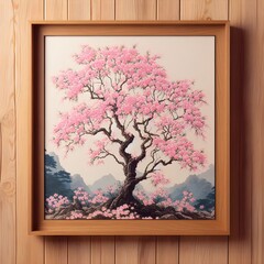 cherry blossom in a frame