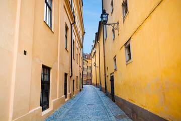 Obraz premium Street of the Old Town of Stockholm, Sweden