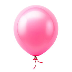 Pink Balloon on Transparent Background