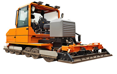 Concrete Pavement Paver Machine on isolated background