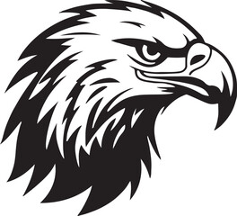 Eagle silhouette black and white logo template animal tattoo symbol and sign 
