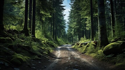 Obraz premium Into the forest. Nature composition.