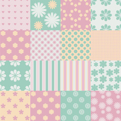 patchwork background with different patterns	