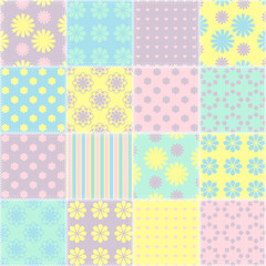 patchwork background with different patterns	