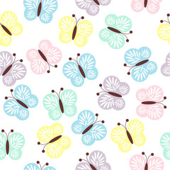 seamless background with butterflies pattern art decor design print 
