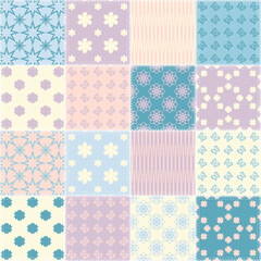 patchwork background with different patterns	