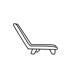 Beach Chair Outline Vector 