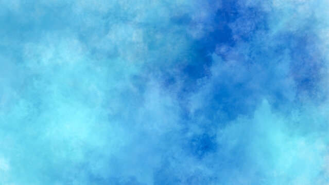 blue watercolor background. blue watercolor abstract background. blue sky and clouds background
