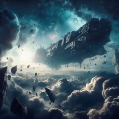 blue sky and clouds