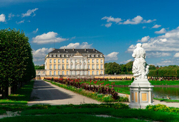 The Augustusburg Palace Bruhl Germany on sunny summer day