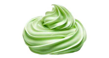 Obraz premium Green whipped cream, cut out