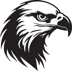 Fototapeta premium Eagle silhouette black and white logo template animal tattoo symbol and sign 