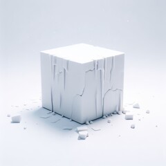 white 3d cube