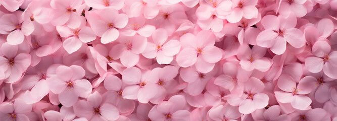 Fototapeta premium Nature's Beauty: Closeup of Cherry Blossom Petals as Background