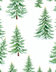 christmas tree with snow