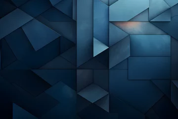 Poster blue background, geometric shape, gradient wallpaper © ELmahdi-AI