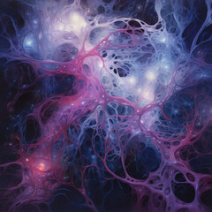 Obraz premium dark blue and purple space