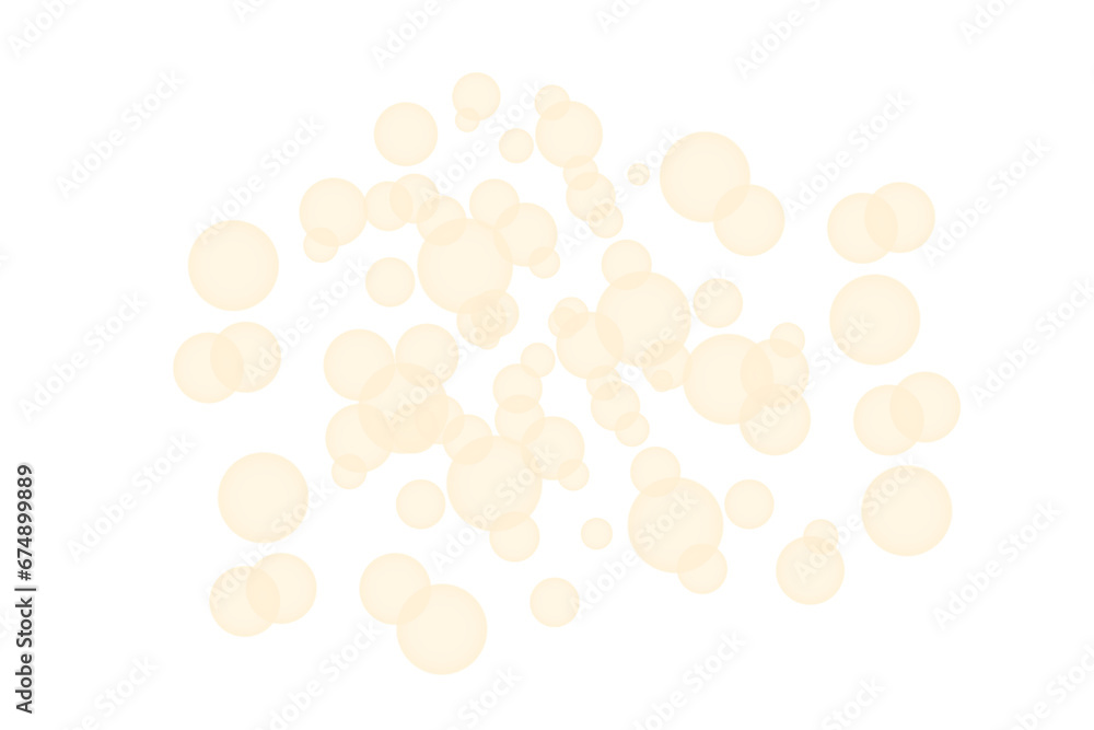 Sticker glowing bokeh light isolated on transparent background. png file
