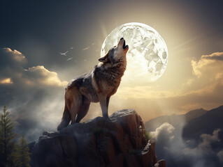 Wolf in the mountains