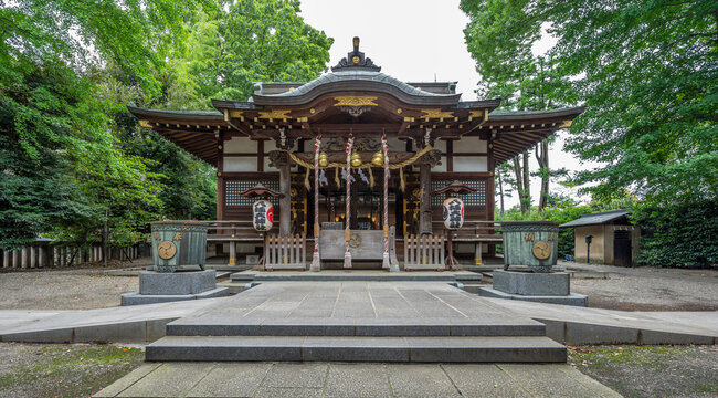 Tokyo, July 18, 2015. Hachimandai Shrine, Mitaka City, Tokyo.