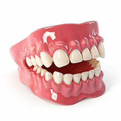 3D Photo of Denture, white background