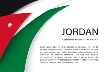 Jordan country flag and text