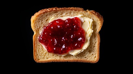 sandwich with jam and butter.