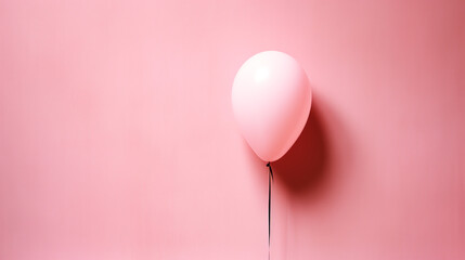 The exceptional balloon watermelon idea is showcased against a pastel pink background, providing ample space for copy. It represents a minimalistic concept.ai generative