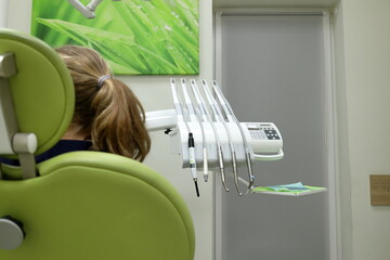 equipment for a modern dental office, invisible overlays on teeth