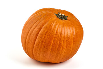 Whole pumpkin,isolated on white background.