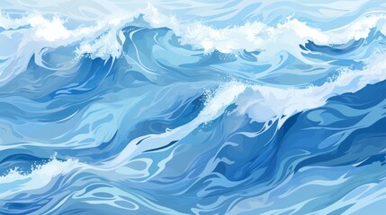 Obraz premium blue sea waves background.