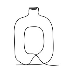 collections of vases and amphorae. Ceramic vase, ancient Greek illustration for a pot. Vector linear illustration. line art