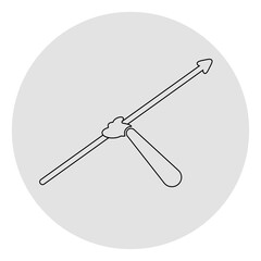 Icon javelin throw competition. Olympic games. Line art.