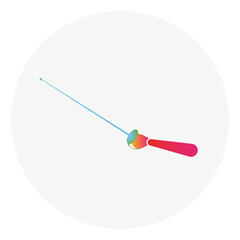 Fencing competition icon. Colorful . sport sign.