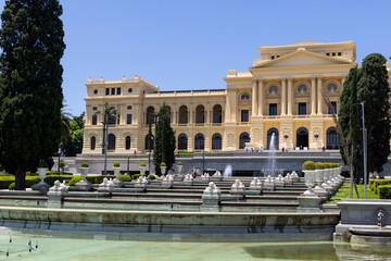 Fototapeta premium Museu Paulista of the University of Sao Paulo, known as Museu do Ipiranga or Museu Paulista, is the oldest public museum in the city of Sao Paulo