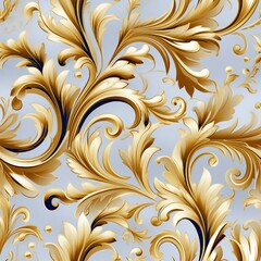 Seamless Golden and Luxurious Gold Accents Pattern