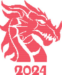 Knitted dragon 2024