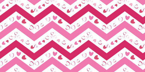 Galore embracing hearts Seamless Pattern Symbolizing Project Heartfelt Affection Love Eternal Connection Wrapping paper Textile Fabric typography 14 february Zig zag lines Isolated Bed linen ornament 