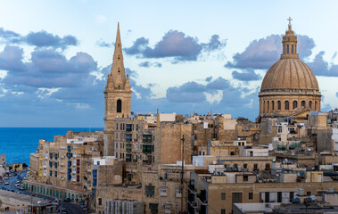 Skyline of Valletta Malta - obrazy, fototapety, plakaty