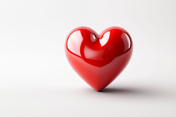 A red heart isolated on white background